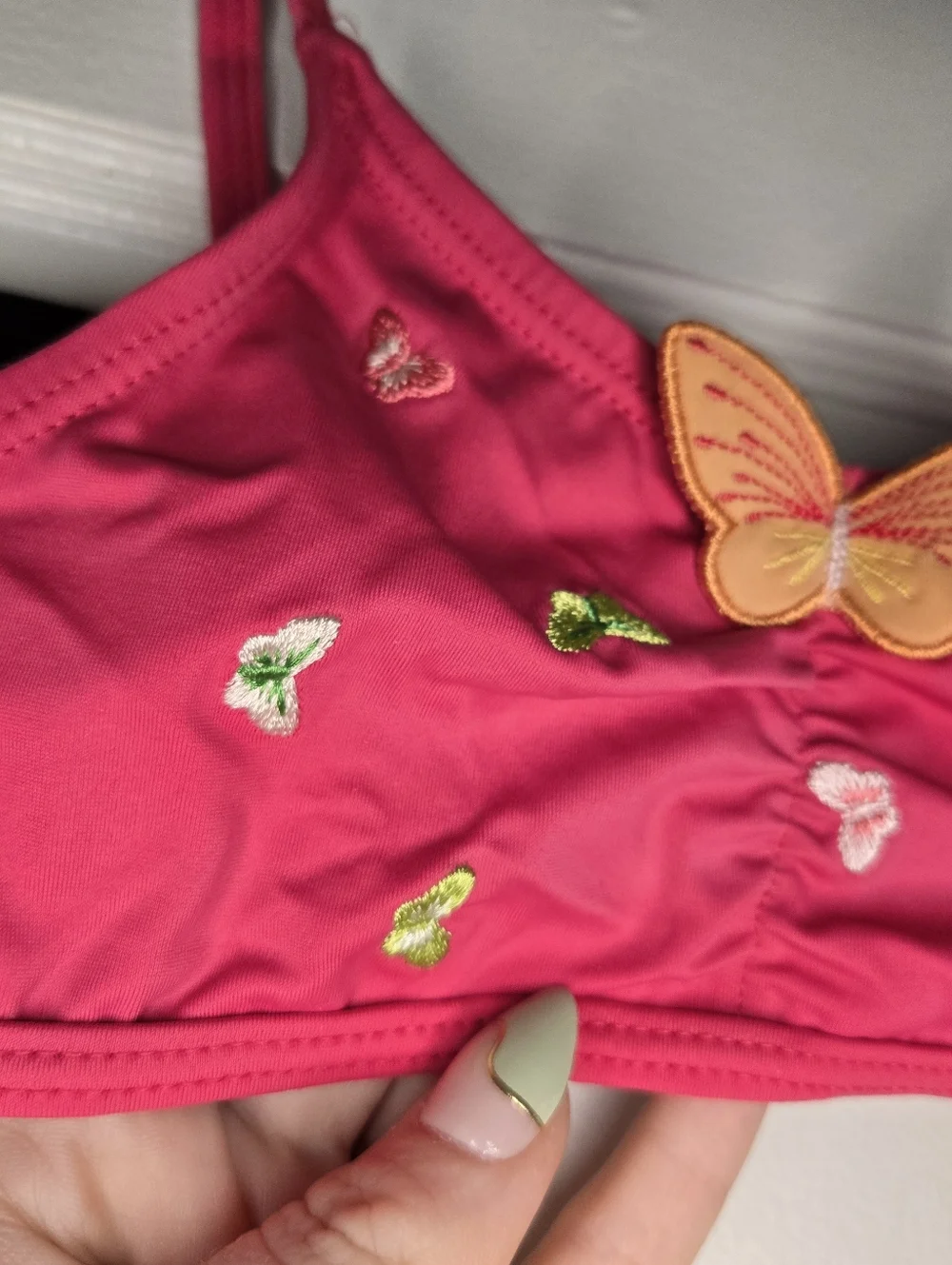 Gymboree Embroidered Butterfly Swim Top - 2T - Pink & Orange